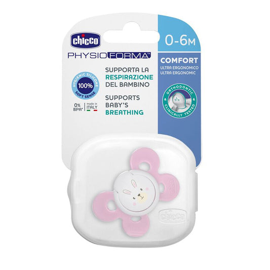 SOOTHER PH.COMFORT PINK SIL 0-6M 1PC C