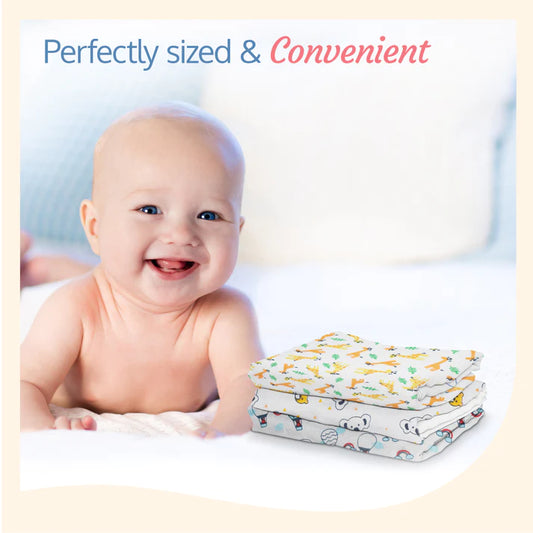 LuvLap Premium Baby Washcloths, 7 Pcs, Cherry Print