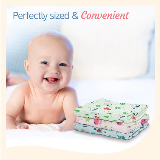 LuvLap Premium Baby Washcloths, 7 Pcs, Starfish Print