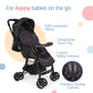 LuvLap Spark Baby Stroller / Pram with 5 point Safety Harness, Reversible Handle bar, Looking Window, Multi Level Recline & adjustable footrest, Extendable canopy, For babies 0 - 3 years (Black)
