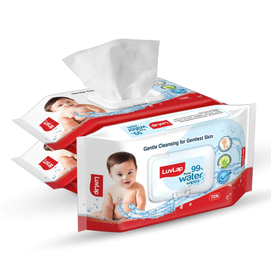 LL Baby Wipes Water with Lid 72's - Pack of 3