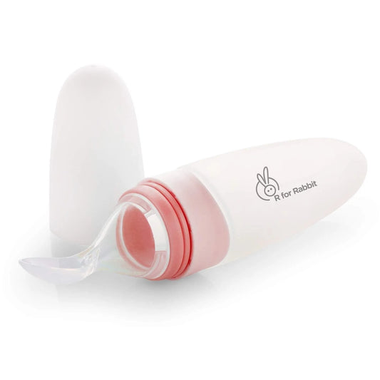R For Rabbit First Feed Feeding Spoon -Pink