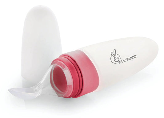 R For Rabbit-First Feed Feeding Spoon-Red
