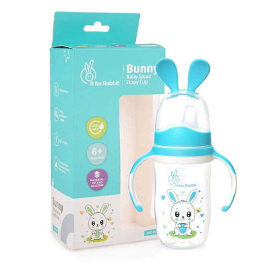 R For Rabbit-Bunny spout sippy cup-Blue