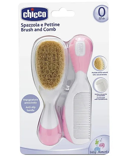 Chicco Brush And Comb Set - Pink