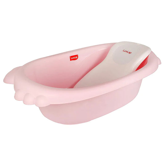 LuvLap Baby cool pool bathtub with bath seat Pink