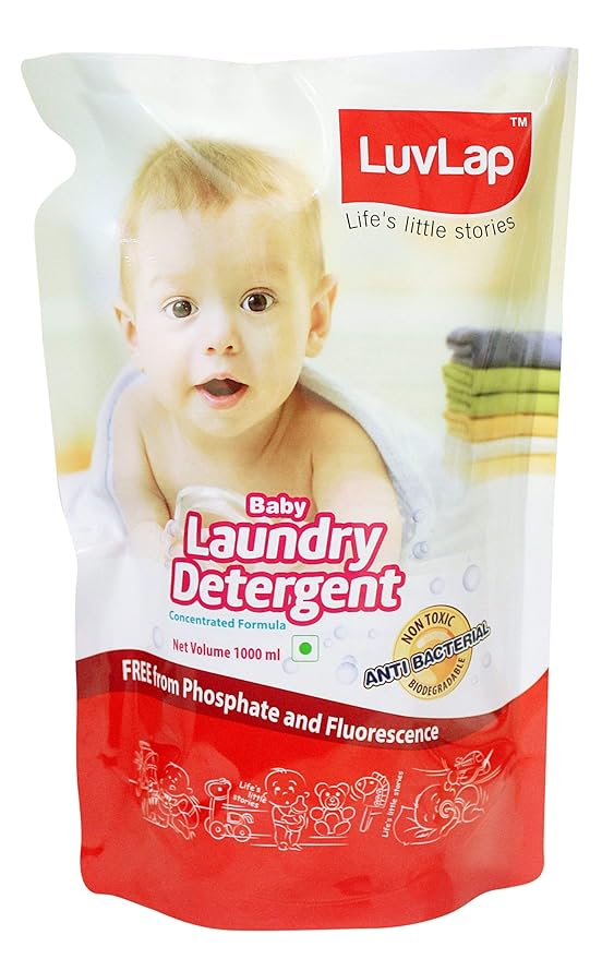 LuvLap Baby Laundry Liquid Detergent Refill Pack, 1L (Pack of 2)
