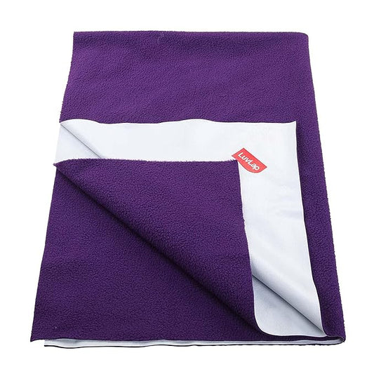 LuvLap Instadry Extra Absorbent Dry Sheet / Bed Protector, 0m+ - Large 100 x 140cm (Purple)