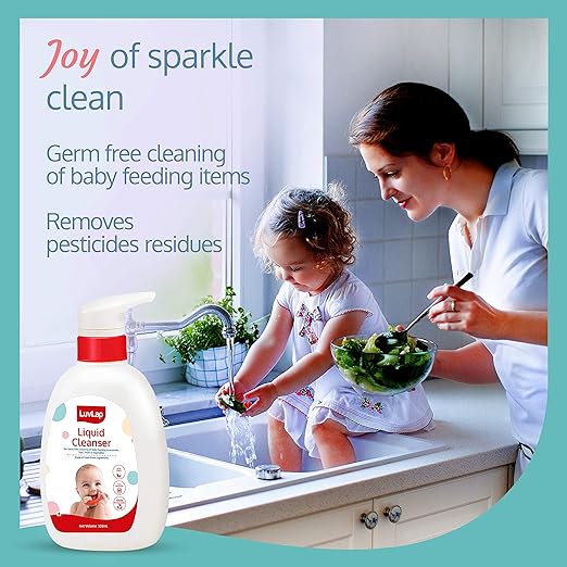 LuvLap Liquid Cleanser 500ml for Feeding Bottles, Baby Accessories & Vegetables - 18179