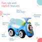LuvLap Sunny Ride on & Car for kids with Music & Horn steering, Push Car for baby with Backrest, Safety guard, Under Seat Storage & Big Wheels, Ride on for kids 1 to 3 years upto 25 Kgs (Blue)