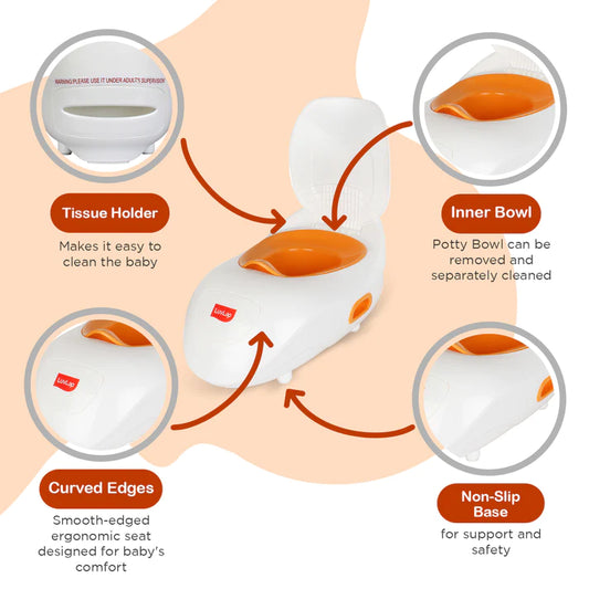 LuvLap Elegant Potty seat - Orange