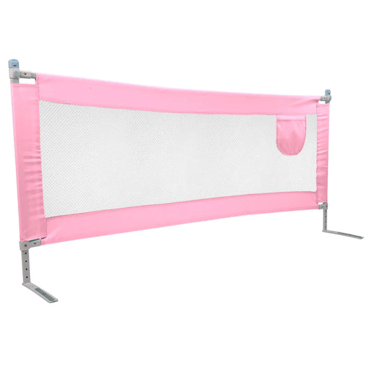 LuvLap Bed Rail Guard for Baby / Kids Safety, 180cm x 72 cm, Portable & Foldable, baby safety essential, Adjustable Height, attractive cartoon prints, fits all bed sizes (Pink- Printed)