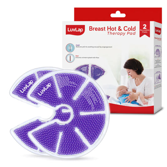 LuvLap Breast Hot & cold Pad for breastfeeding mothers, 2 pc Breast Therapy Pack, Cold Therapy & Hot therapy for Pain Relief of Breastfeeding, Mastitis, Engorgement, Purple