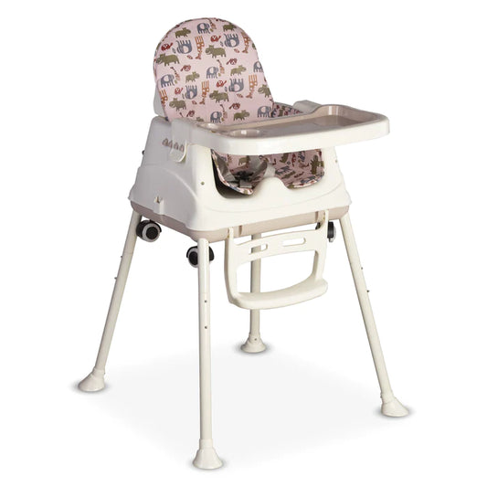 LuvLap Highchair with wheels - Pink