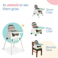 LuvLap Highchair with wheels - Blue