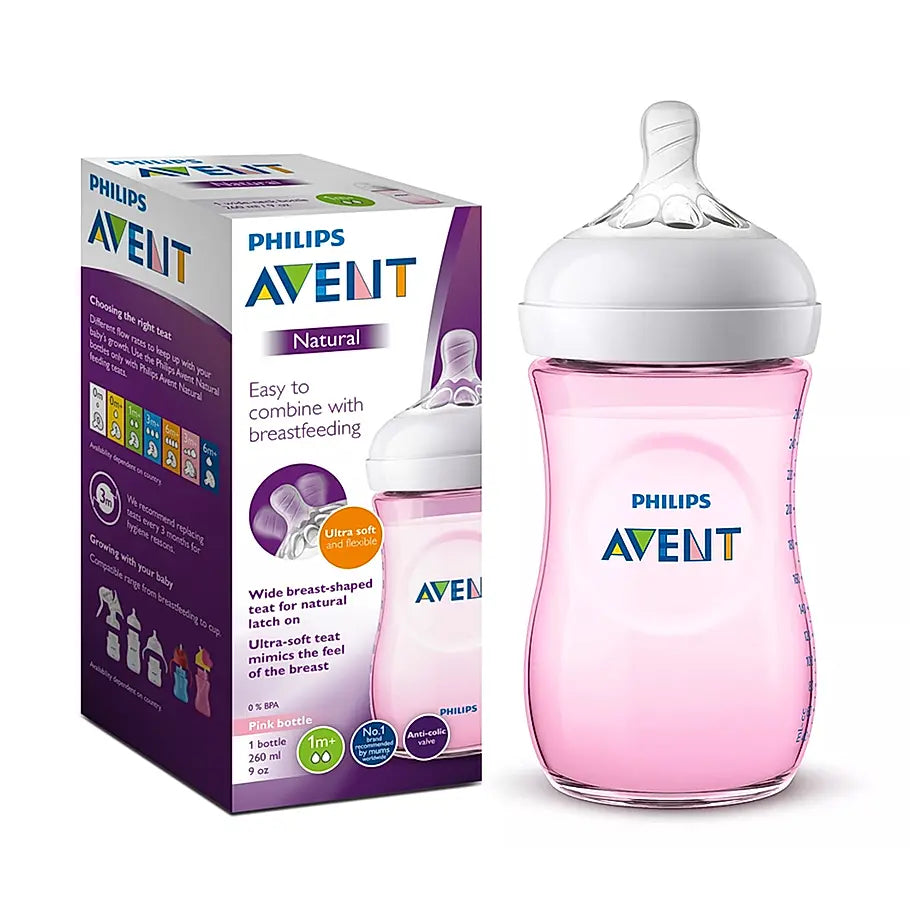Avent Natural Bottle Ideal for Month+ Slow Flow BPA Free