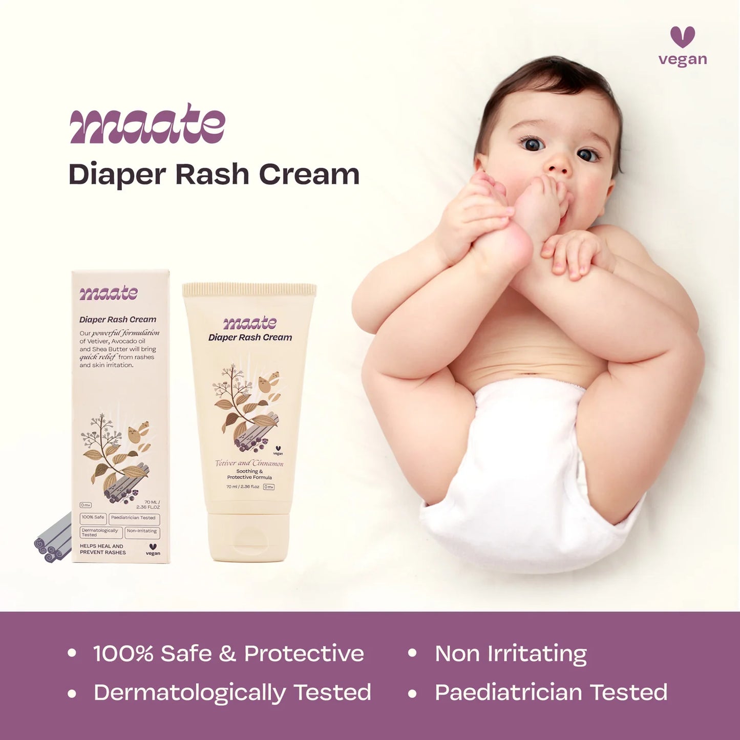 Maate Diaper Rash Cream - Derma & Paediatrician Tested