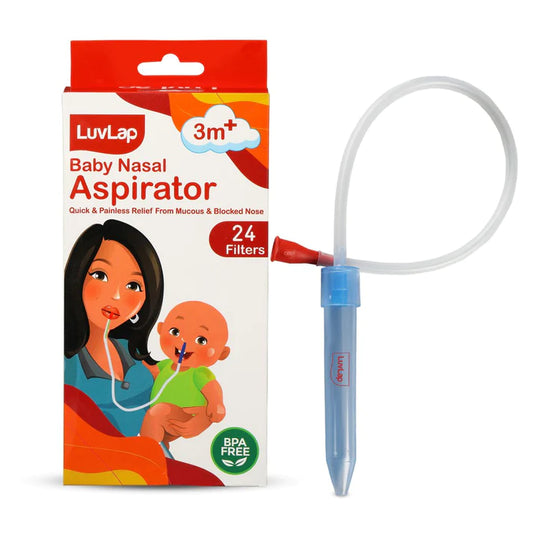 LuvLap Baby Nasal Aspirator 0-5 Years with Snotsucker mechanism (Blue)