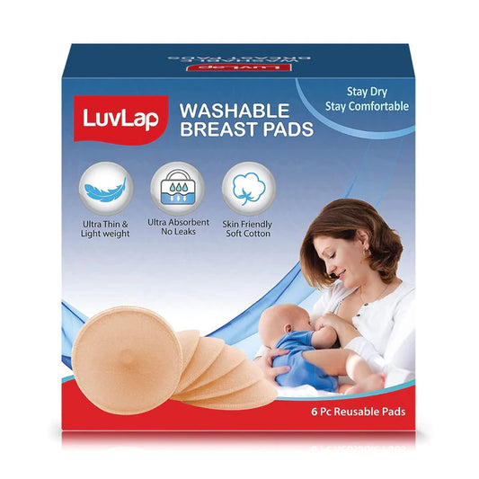 LuvLap Washable Breast Pads - 6pc