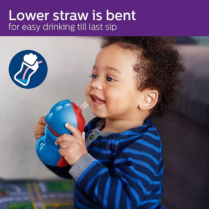 Avent Bendy Twin Handle Straw Cup - 200 ml (Color May Vary)