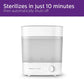 Avent Advanced Bottle Sterilizer Natural Steam Sterilization Baby Bottles Teats & Accessories - White