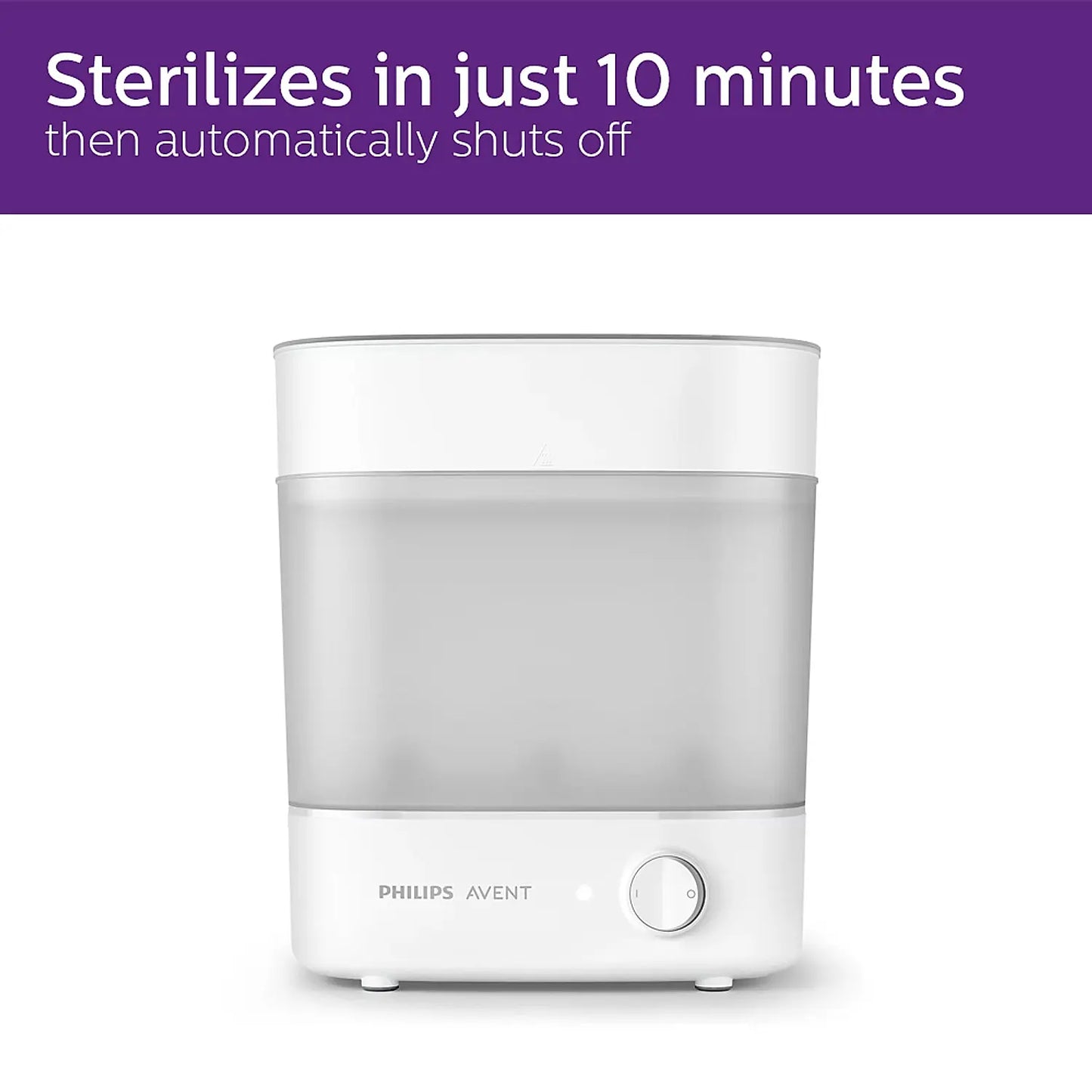 Avent Advanced Bottle Sterilizer Natural Steam Sterilization Baby Bottles Teats & Accessories - White