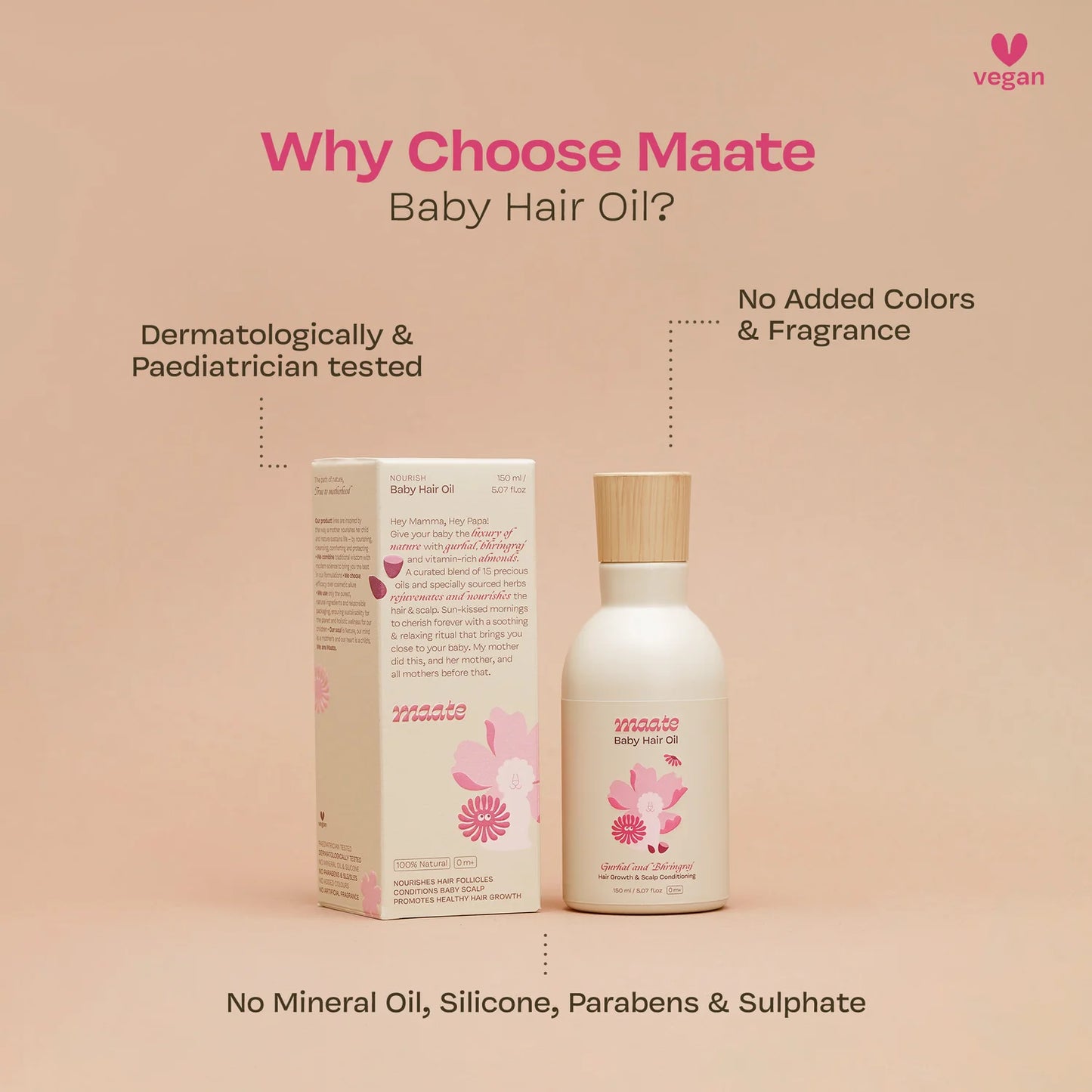 100% Natural Baby Hair Oil - 150 ML