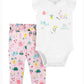 Carters 2-Piece Bunny Bodysuit Pant Set - Pink12 18