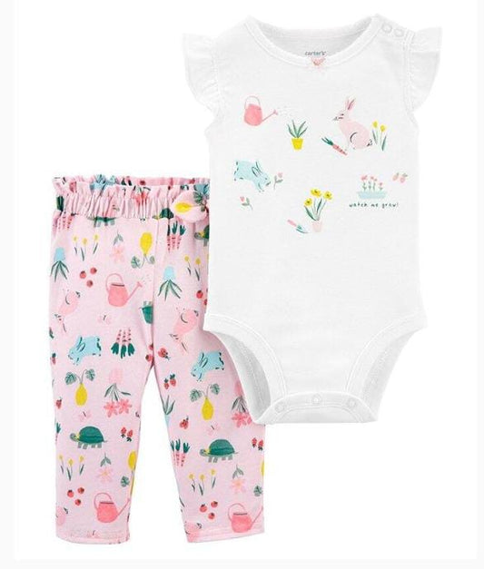 Carters 2-Piece Bunny Bodysuit Pant Set - Pink12 18